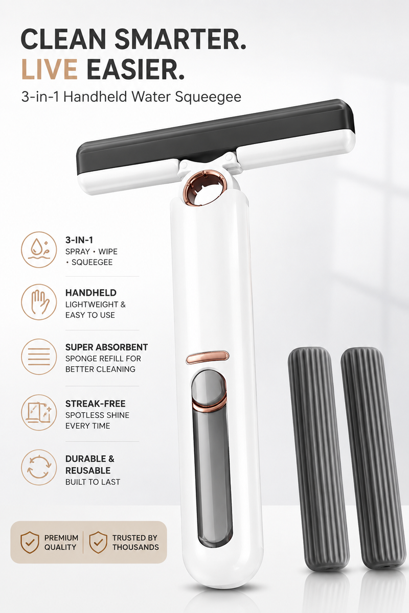 Zetnova™ Mini Mop – Self-Squeeze Cleaner with 2 Extra Sponges