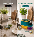 Zetnova™ EasyPress™ 3-in-1 Soap Dispenser & Sponge Holder