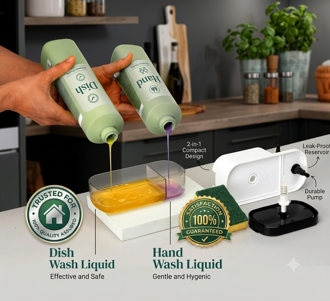 Zetnova™ EasyPress™ 3-in-1 Soap Dispenser & Sponge Holder
