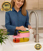 Zetnova™ EasyPress™ 3-in-1 Soap Dispenser & Sponge Holder
