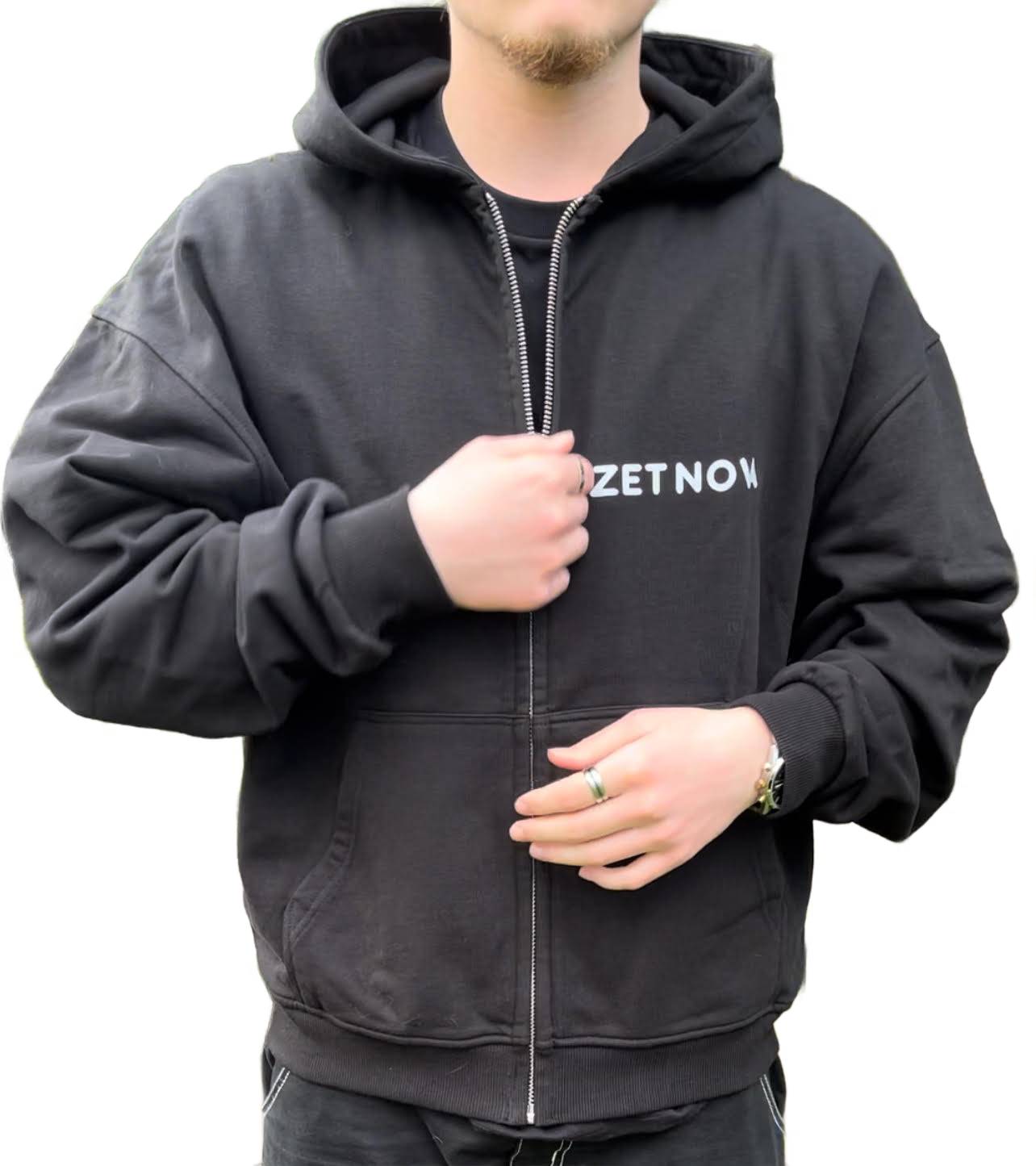 WipedNova Oversized Zipper Hoodie